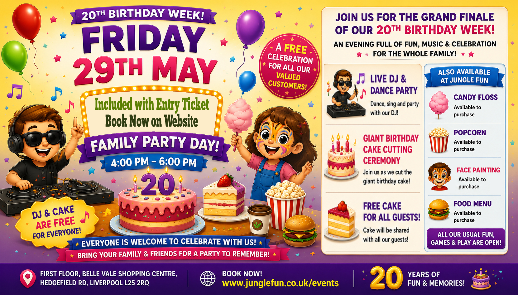 Jungle Fun birthday party event in Liverpool