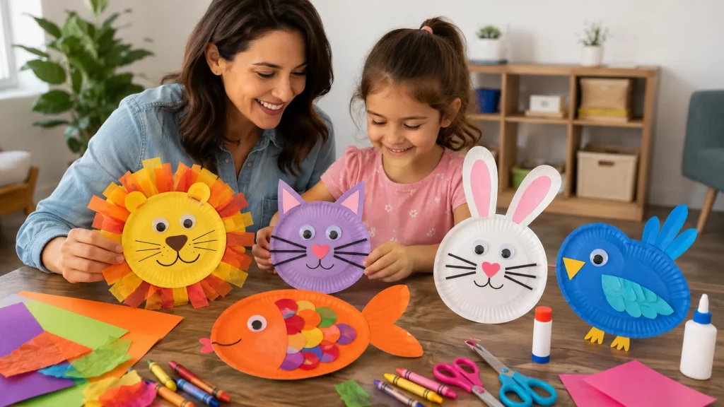 Make paper plate animals